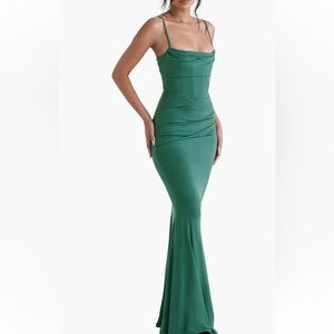 House of CB Milena Green Maxi Dress